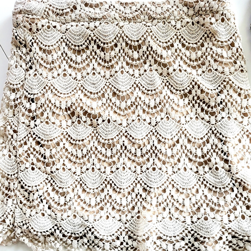 Crochet lace skirt